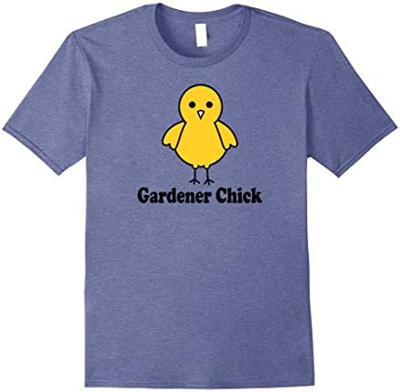 Mens Gardener Chick: Funny Girl Gardening Shirt For Women Girls Large Heather Blue