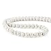 BEADNOVA 6mm Color Lava Beads Natural Crystal Stone Gemstone Round Loose Energy Healing Beads for Jewelry Making (6mm, 62-64pcs, White)