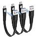 USB Type C Cable[3Pack 0.66FT],COOYA Magnet Design USB C to USB 3.0 A Fast Charging Cable,Short Flat Fast Charge& Sync USB C Charger Cable Cord for Galaxy S8 Plus,LG V20,HTC 10,Nintendo Switch,Moto Z