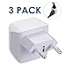 Turkey, Egypt, Iceland Travel Adapter Plug by Ceptics - Type C - Europe - 2 In 1 - Light Weight - Perfect for Cell Phones, Chargers, Cameras and More
