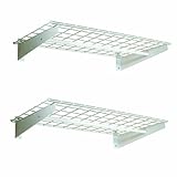 HyLoft 777 36-by-18-Inch Wall Shelf with Hanging Rod, 2-Pack