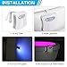 WEBSUN Toilet Night Light Motion Activated 16 Color Changing Led Toilet Seat Light 5-Stage Dimmer Motion Sensor Toilet Bowl Light
