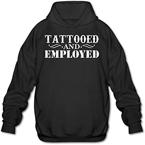 PTR Men's Hoodies - Tattooed And Employed Black Size XXL