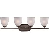 Maxim Axis-4 Light Transitional Bath Vanity in Transitional style-28.5 Inches Wide by 8.5 inches high-Oil Rubbed Bronze Finis