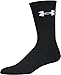Under Armour Adult Elevated Performance Crew Socks, 3-Pairs, Black, Medium
