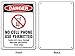 No Cell Phone Use Permitted Sign, Large 10 X 7