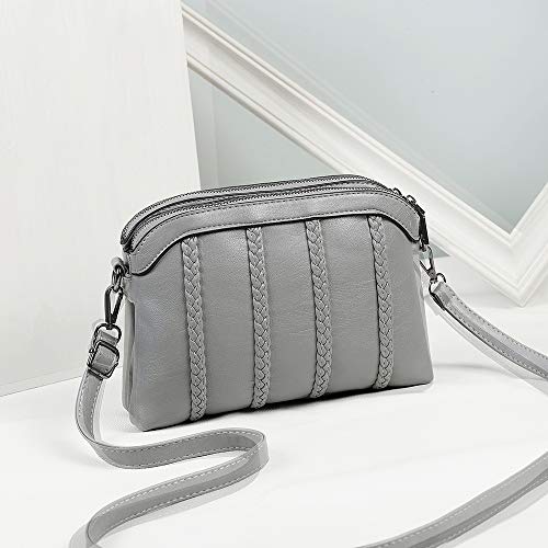 Crossbody Bag for Women Small Leather Phone Purse Wallet Shoulder Bag Trendy Ladies Wristlet Clutch(Gray) - Thumbnail 2