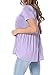 levaca Womens Summer High Low Loose Casual Maternity Tunic Tops Pastel Lilac XL
