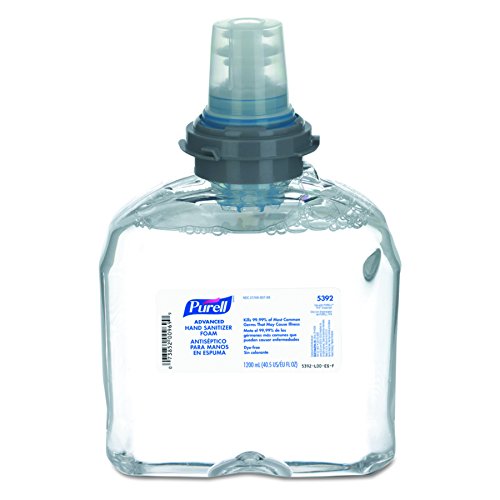 PURELL 539202CT Advanced TFX Foam Instant Hand Sanitizer Refill, 1200mL, White (Case of 2)