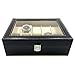 PU Leather 10 Grid Watch Display Box Jewelry Storage Organizer, Black - SciencePurchase