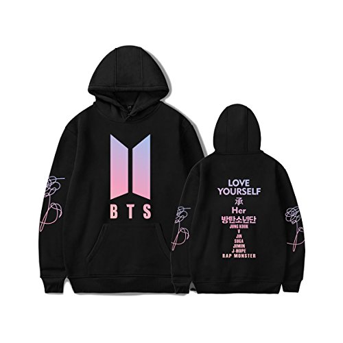 Kpop BTS Love Yourself Her Hoodie Suga Rap-Monster Jimin Jin J-Hope Jung Kook Unisex Fashion Jumper for Women Men Sweatshirt