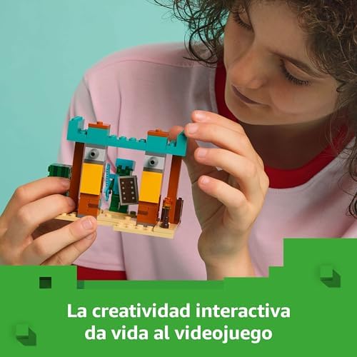 LEGO Minecraft A Patrulha do Deserto dos Maldeanos Brinquedo de construção divertido com personagens e armas do jogo de vídeo, Gamer Gift para meninos e meninas 7 anos e mais velhos 21267
