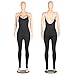 Women Catsuit Skinny Tank Spaghetti Strapped Yoga Bodysuit Jumpsuit Solid Black S