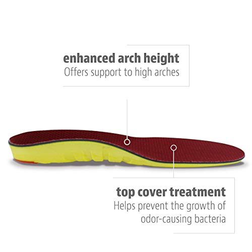 Sof Sole Men's Arch Insoles, Red, Men's 9-10.5