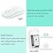 Jelly Comb 2.4G Slim Wireless Mouse with Nano Receiver, Less Noise, Portable Mobile Optical Mice for Notebook, PC, Laptop, Computer, MacBook MS001 (White and Green)