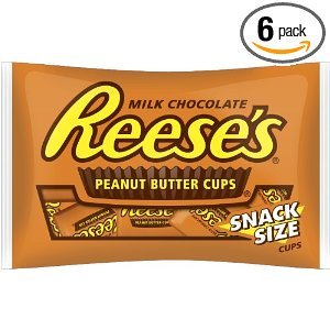 REESE’S PEANUT BUTTER CUPS, SNACK SIZE, 10.5-OUNCE PACKAGES (PACK OF 24)