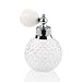 White Short Spray Atomizer Refillable Vintage Crystal Perfume Bottle Gift by VERY100 (100ml)