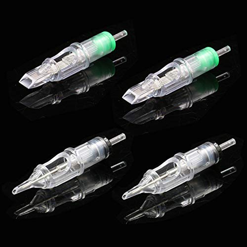 Romlon Tattoo Cartridge Needles 80PCS Professional Disposable Mixed Tattoo Needle Cartridges 3RL 5RL 7RL 9RL 5M1 7M1 9M1 11M1 Size for Tattoo Machine, Tattoo Kits, Tattoo Supplies