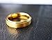 King Will Glory Womens Mens 6mm Matte Brushed Tungsten Carbide Ring 14K Yellow Gold Wedding Band Comfort Fit