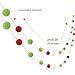 Partyprops Christmas Felt Ball Garland | 100% Wool Felt Ball Garland | Christmas Pom Pom Garland | Christmas Decoration | Holiday Decor | 25mm, 30 Balls, NO DIY Required