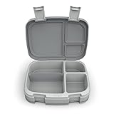 Bentgo Fresh (Gray) – Leak-Proof & Versatile 4-Compartment Bento-Style Lunch Box – Ideal for Portion-Control and Balanced Eating On-the-Go – BPA-Free and Food-Safe Materials