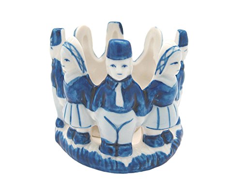 Blue Votive Candles with Dutch Children (2.5