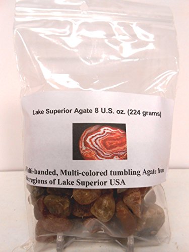 Rock Tumbler Gem Refill Kit Lake Superior Banded Agate Rough 8oz