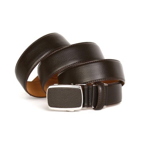 Anthoni Crown Leather Mens Belt, Twist Brown 40 inch - M / 100cm