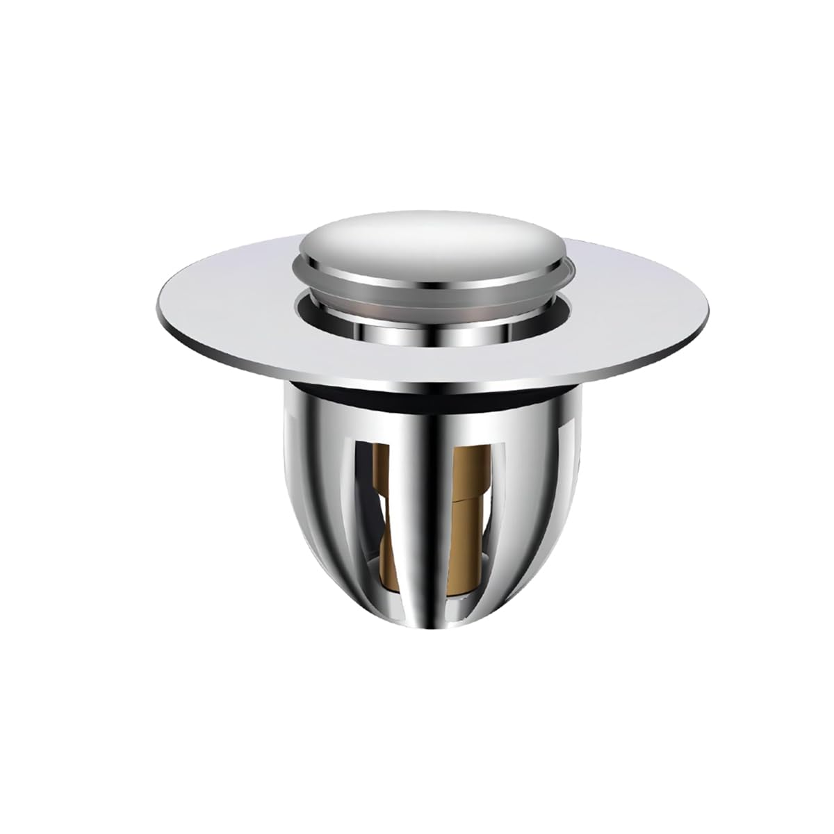 Qrity 1 PCS Sink Plug, Universal Magnetic Pop up Sink Plugs with Removable Basket, Sink Stopper Replacement for Bathroom and Kitchen, Magnetic Bounce Core