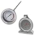 Set of 2 Stainless Steel Oven Monitoring Thermometer & Long Stem Fry Thermometer, DaKuan Dial Oven Thermometer with Hook and Panel Base and 12” Meat Cooking Thermometer