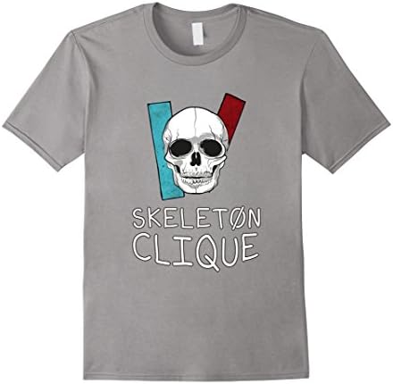 Men's Funny Skeleton, Skeleton Clique T-Shirts XL Slate