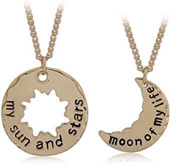 Sun and Moon Friendship Necklaces BFF Jewelry Charm Necklace Set (2PC)