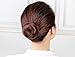 40 Pieces Coffee 50cm Invisible Hair Net Elastic Mesh Hair Bun Nets Bun Cover For Gym Ballet