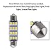 LEDKINGDOMUS Festoon Led Bulb 41mm 42mm 12SMD 211 212-2 Car Map Door Dome Interior Light, White Color Pack of 10 pcs