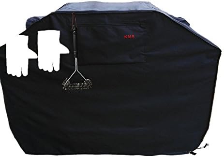 Grill Cover - garden home Up to 52" Wide, Water Resistant, Air Vents, Padded Handles, Elastic hem cord - Heavy Duty burner gas BBQ grill Cover