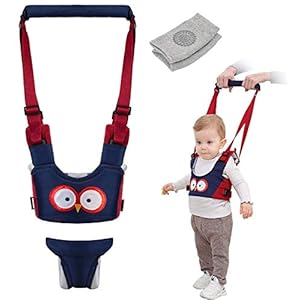 Baby Walker,Baby Walking Harness, Walking Learning Helper with 1 Pair Knee Pads, Adjustable Infant Walker Helper…