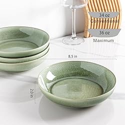 AmorArc 8.5'' Large Ceramic Pasta Bowls Set, 36oz