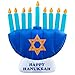 Holidayana 8ft Giant Inflatable Menorah Hanukkah Decoration | with Built-in Bulbs, Tie-Down Points, and Powerful Built in Fan