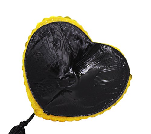 Reusable Adhesive Nipple Cover,Shiny Sequin Silicone Heart-Shaped Breast Pads Pasties Bra with Tassel - Thumbnail 5