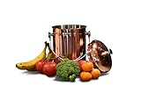 Kitchen Countertop Compost Bin with Lid, Copper