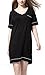 iooho Womens Short Sleeve Nightgown V Neck Sleepshirt Soft Sleepwear Nightdress