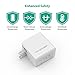 RAVPower 24W Dual USB C Type-C 5V 3A Charger Charging Station Fast Charger for MacBook, Galaxy S8 / Note8 & iSmart USB Output for iPhone 8 / 8 Plus / X and More (White)
