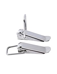 accessbuy Resorte de acero inoxidable Cargado Toggle Latch Catch Clamp Clip para tronco, caso, caja, y pecho con 4 unidades , 90 mm longitud total