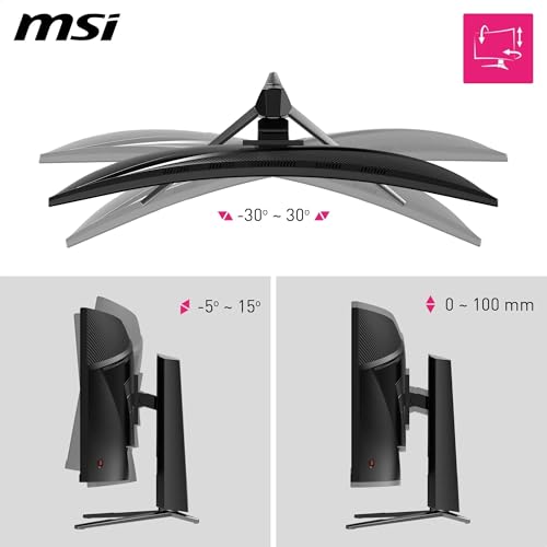 MPG 346CQRXF X2 Curved Gaming Monitor 34" UWQHD - Rapid VA 1500R 3440x1440, 240Hz / 0,5ms, DisplayHDR 400, KVM, HDMI 2.1, DP 1.4a, USB Type-C, randlos, Höhe und Neigung einstellbar