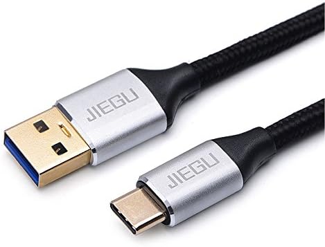 Type C Cable 6ft USB C to USB 3.0 Nylon Braided Cable Fast Charger for Nexus 6P 5X LG G6 V20 G5 Nintendo Switch Samsung Galaxy S8 S8+ New Macbook More ( Black)