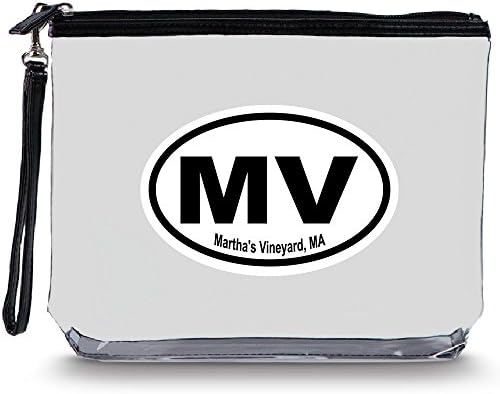 Clear Travel Bag with Heavy Duty Transparent Plastic Pouch, Zipper & Carry Strap - Water Resistant Great for Day Trips, Beach, Pool or Sporting Events. Stands Up for Easy Loading – MV Imprint (MBMV)