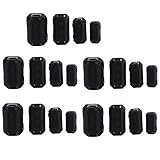 Ogrmar 20PCS EMI RFI Noise Filter Clip/Noise Suppressor Cable Clip for 5mm/ 7mm/ 9mm/ 13mm Inner Diameter USB/Audio/Video Cable Power Cord (Black)