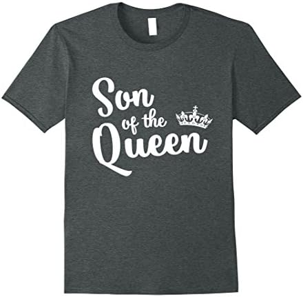 Mens SON OF THE QUEEN cool beloved design gift T-shirt XL Dark Heather