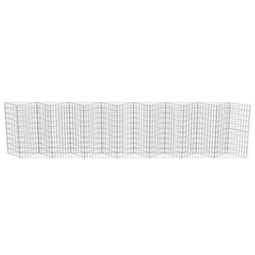 vidaXL Gabione Wand 450x30x100 cm Steinkorb Steinegabione Mauer Drahtkorb – Bild 6