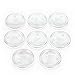 Hosley's Set of 8 Clear Glass Pillar Plates - 4 Inch Diameter. Ideal Gift for Weddings, Parties, Spa, Pillar Candle, Votive Candle Garden. Or as a Pedestal W1